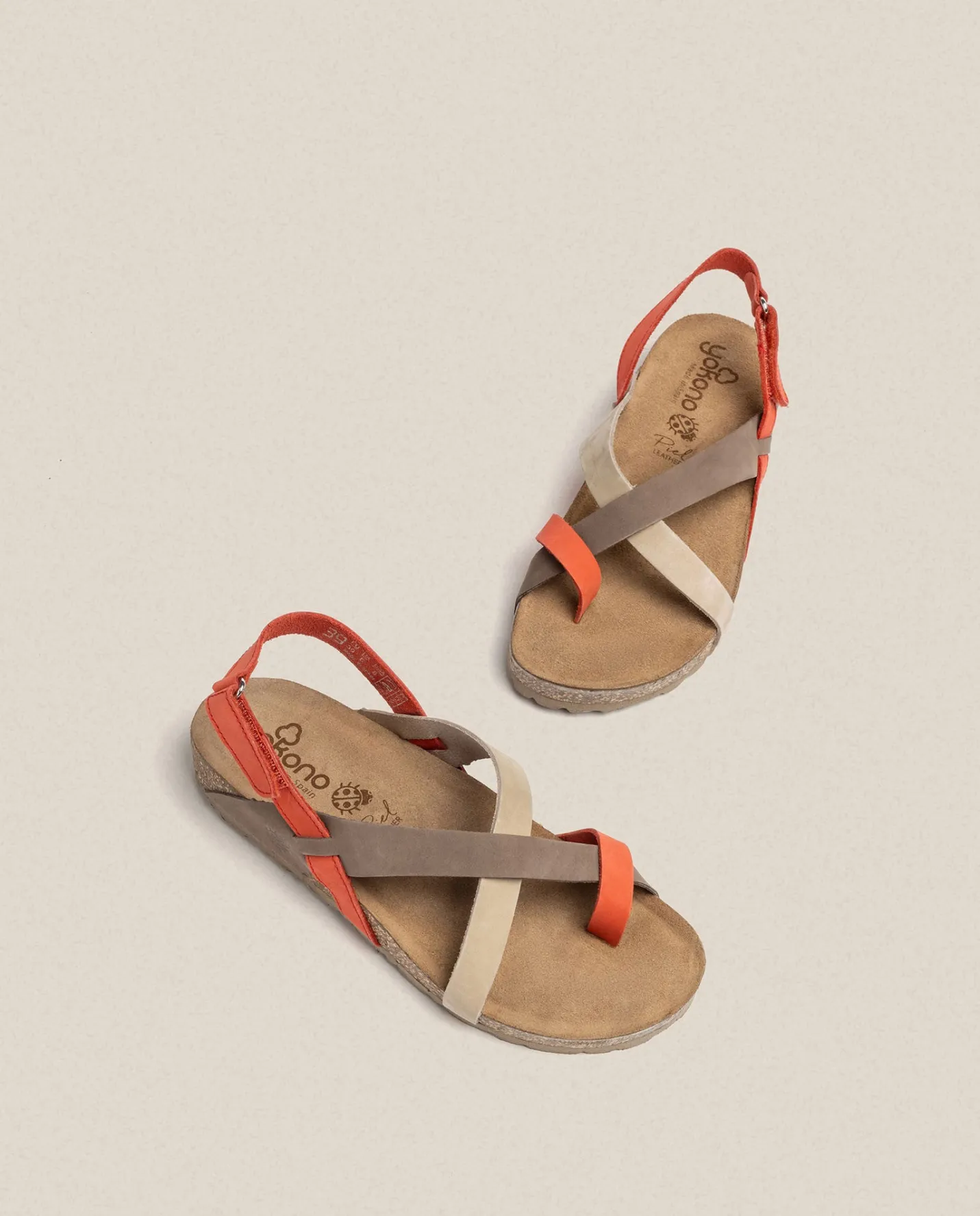Shop Flat Sandal JERBA-718 Red Flat Sandals