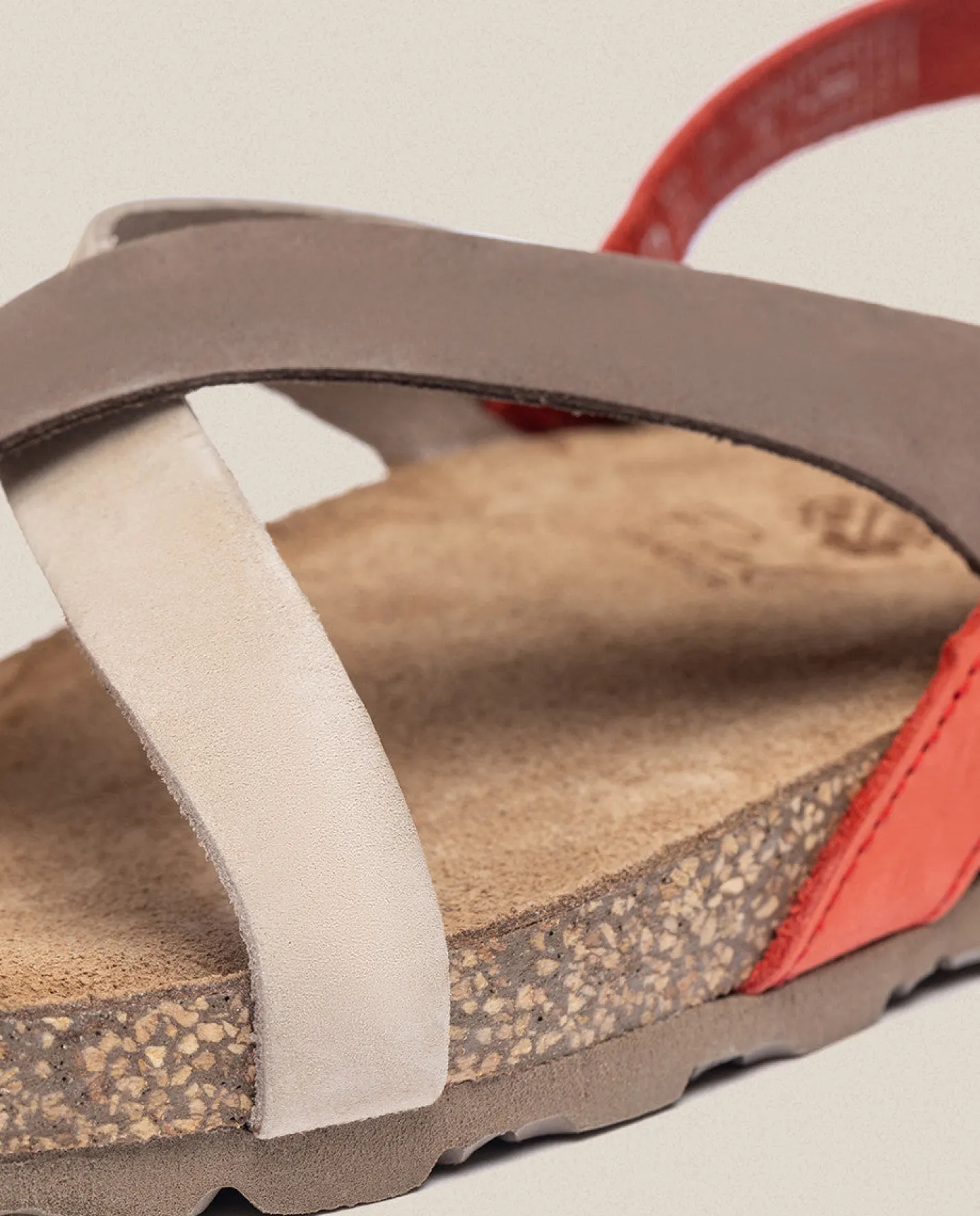 Shop Flat Sandal JERBA-718 Red Flat Sandals