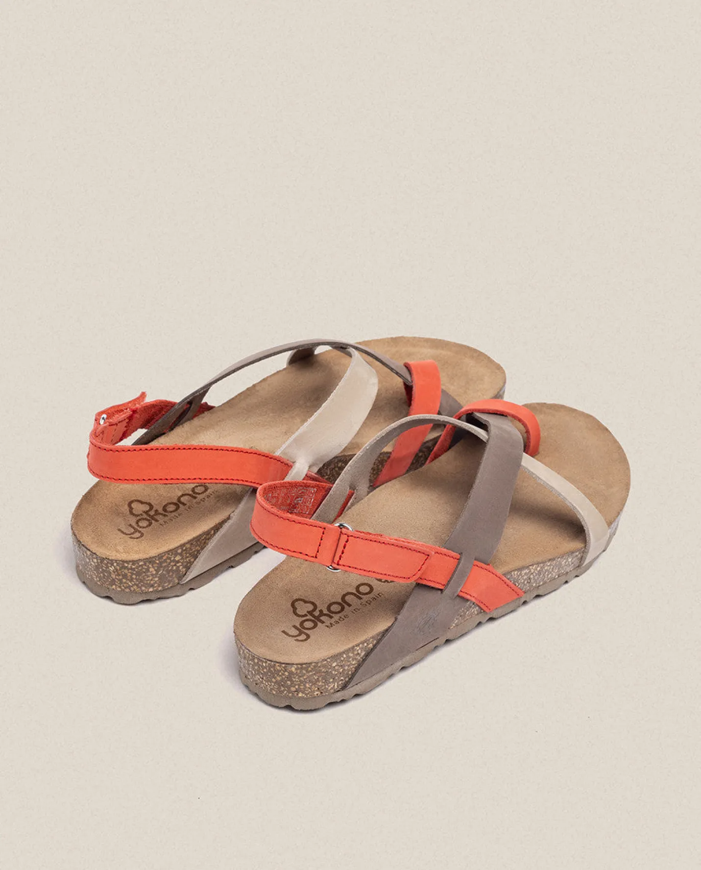 Shop Flat Sandal JERBA-718 Red Flat Sandals