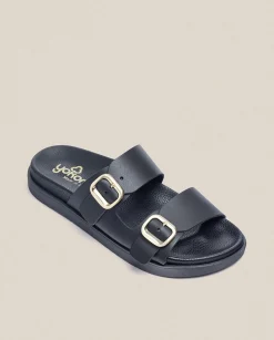 Cheap Flat Sandal MORENA-004 Black Flat Sandals