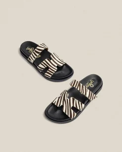 Cheap Flat Sandal MORENA-125 Zebra Flat Sandals