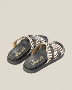 Cheap Flat Sandal MORENA-125 Zebra Flat Sandals