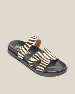 Cheap Flat Sandal MORENA-125 Zebra Flat Sandals