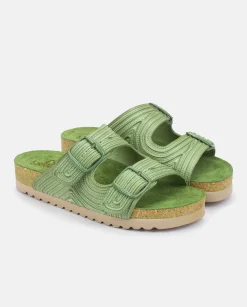 Discount Flat Sandal NOJA-003 Green Flat Sandals