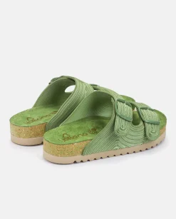 Discount Flat Sandal NOJA-003 Green Flat Sandals