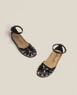Clearance Flat Sandal VILLA-011 Black Flat Sandals