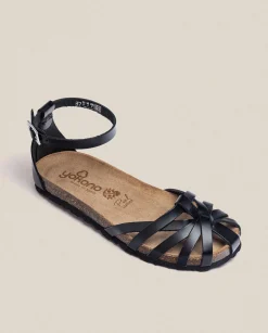 Clearance Flat Sandal VILLA-011 Black Flat Sandals