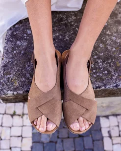 Outlet Flat Sandal VILLA-175 Brown Flat Sandals