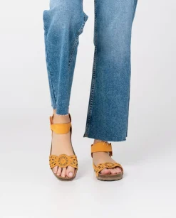 Discount Flat Sandal VILLA-086 Orange Flat Sandals