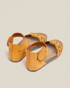 Discount Flat Sandal VILLA-086 Orange Flat Sandals
