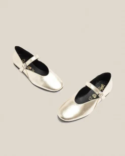 Fashion Flat Shoe ARI-001 Gold Ballerinas|Shoes