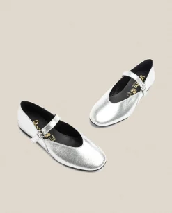 New Flat Shoe ARI-001 Silver Ballerinas|Shoes