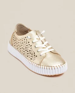 Shop Flat Shoe SINTRA-002 Gold Sneakers|Shoes