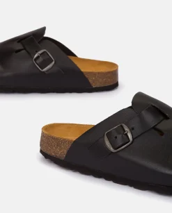 Cheap Flat Shoe ZUECO-559 Black Clogs|Sandals