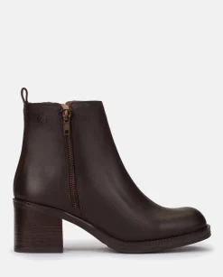 Outlet Heeled Ankle Boot LANDAS-002 Brown Ankle Boots