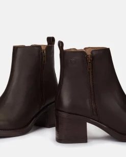 Outlet Heeled Ankle Boot LANDAS-002 Brown Ankle Boots