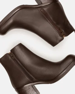 Outlet Heeled Ankle Boot LANDAS-002 Brown Ankle Boots