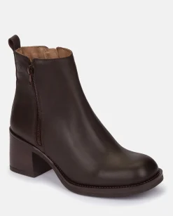 Outlet Heeled Ankle Boot LANDAS-002 Brown Ankle Boots