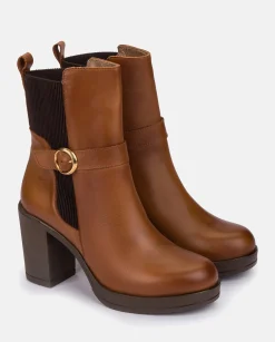 Online Heeled Ankle Boot PILSEN-003 Leather Ankle Boots