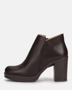 Outlet Heeled Ankle Boot PILSEN-004 Brown Ankle Boots