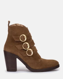 Clearance Heeled Ankle Boot TOURS-005 Brown Ankle Boots