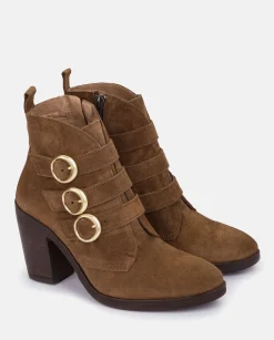 Clearance Heeled Ankle Boot TOURS-005 Brown Ankle Boots