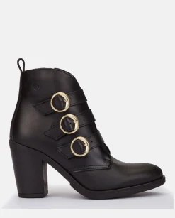 Clearance Heeled Ankle Boot TOURS-005 Black Ankle Boots