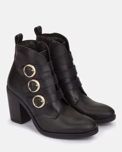 Clearance Heeled Ankle Boot TOURS-005 Black Ankle Boots