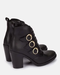 Clearance Heeled Ankle Boot TOURS-005 Black Ankle Boots