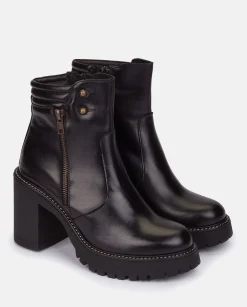 Store Heeled Ankle Boot TUNA-002 Black Ankle Boots