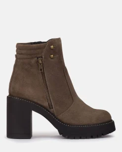 Sale Heeled Ankle Boot TUNA-002 Grey Ankle Boots