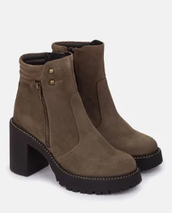 Sale Heeled Ankle Boot TUNA-002 Grey Ankle Boots