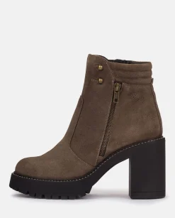 Sale Heeled Ankle Boot TUNA-002 Grey Ankle Boots