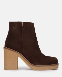 Online Heeled Ankle Boots GELA-001 Brown Ankle Boots