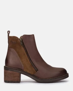 Flash Sale Heeled Ankle Boots MESINA-002 Brown Ankle Boots