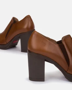 Clearance Heeled Ankle Boots PILSEN-005 Brown Shoes