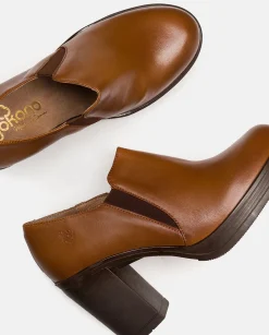 Clearance Heeled Ankle Boots PILSEN-005 Brown Shoes