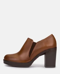 Clearance Heeled Ankle Boots PILSEN-005 Brown Shoes