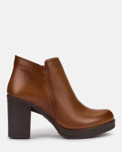 Fashion Heeled Ankle Boots PILSEN-004 Brown Ankle Boots