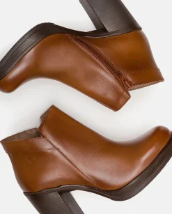 Fashion Heeled Ankle Boots PILSEN-004 Brown Ankle Boots