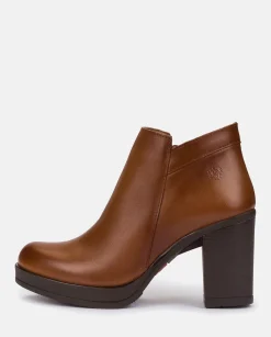 Fashion Heeled Ankle Boots PILSEN-004 Brown Ankle Boots