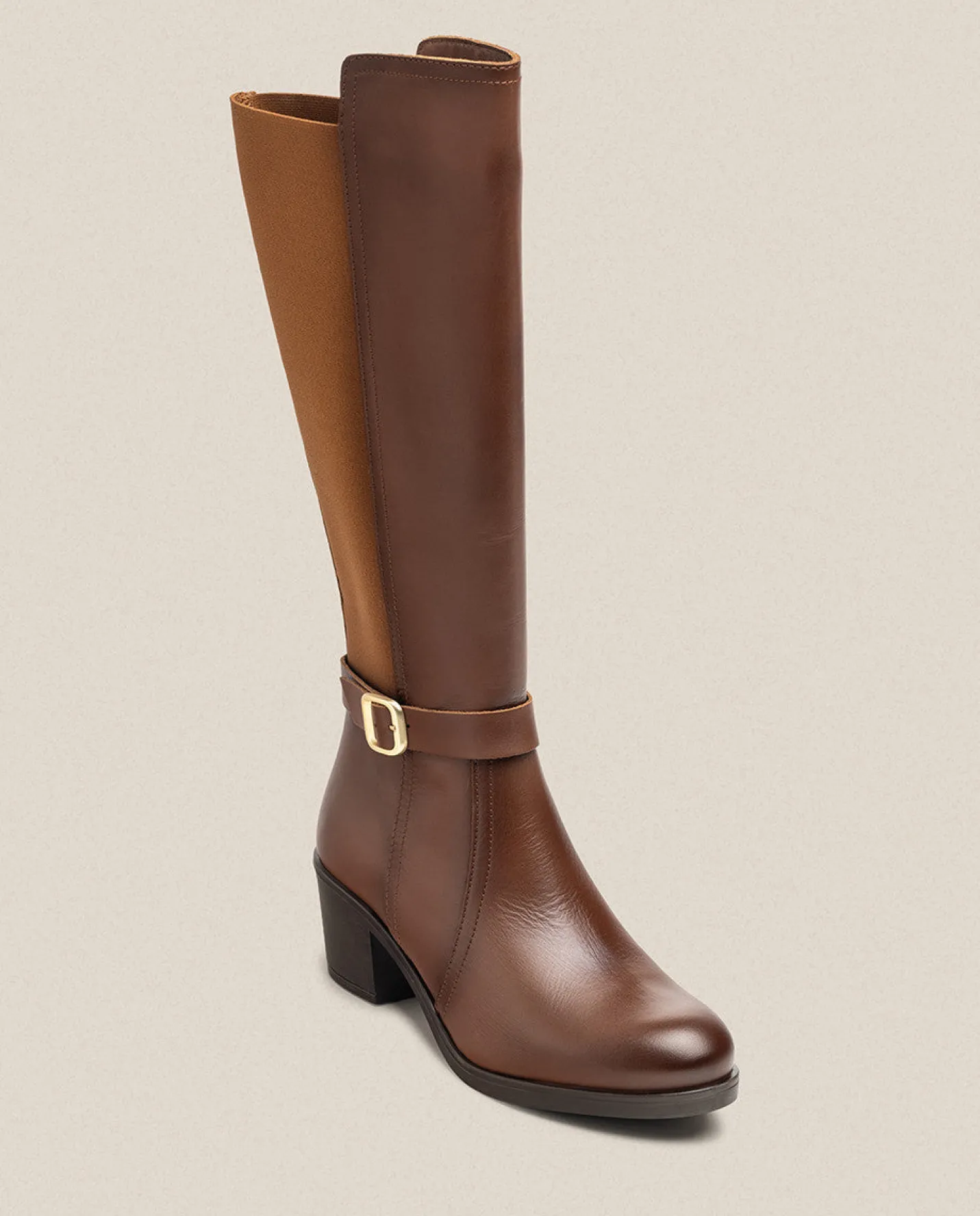 Cheap Heeled Boot LILLE-015 Brown Boots