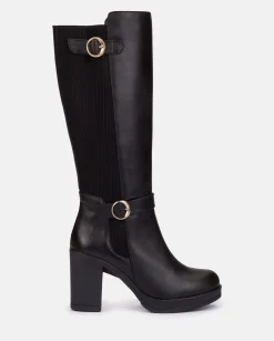 Cheap Heeled Boot PILSEN-001 Black Boots