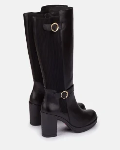 Cheap Heeled Boot PILSEN-001 Black Boots