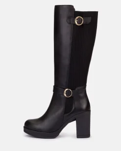 Cheap Heeled Boot PILSEN-001 Black Boots