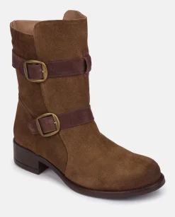 Flash Sale Heeled Booty MONS-003 Brown Ankle Boots
