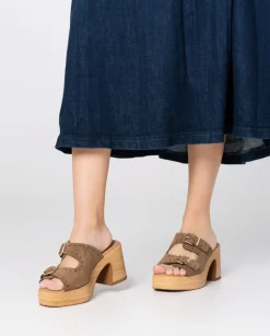 Outlet Heeled Sandal BONAI-003 Brown Heeled Sandals