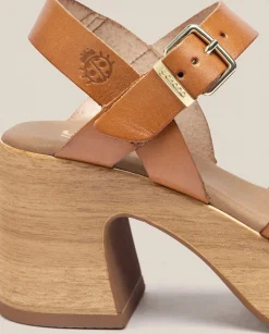 Cheap Heeled Sandal BONAI-002 Brown Heeled Sandals