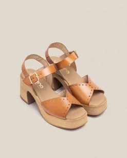 Cheap Heeled Sandal BONAI-002 Brown Heeled Sandals