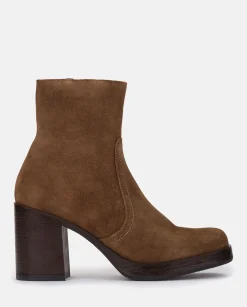 New Heeled Shoe KOLIN-001 Brown Ankle Boots